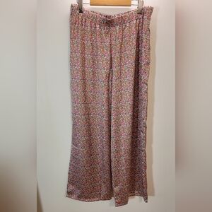 We Are Jolies Satin Pajama Floral Print Pants - 2XL